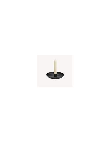 bougeoir simple noir metal