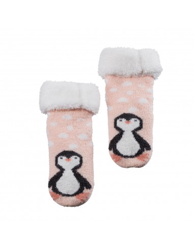 chausson chaussette pingouin rose
