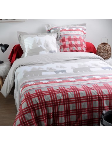 housse couette canada rouge + 2 taies...