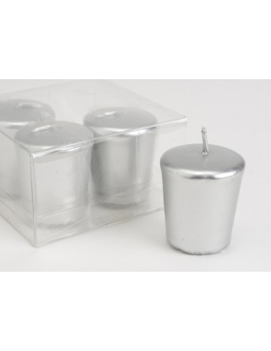 petite bougie votive argent