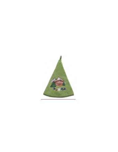 torchon rond vert olive chalet d ete