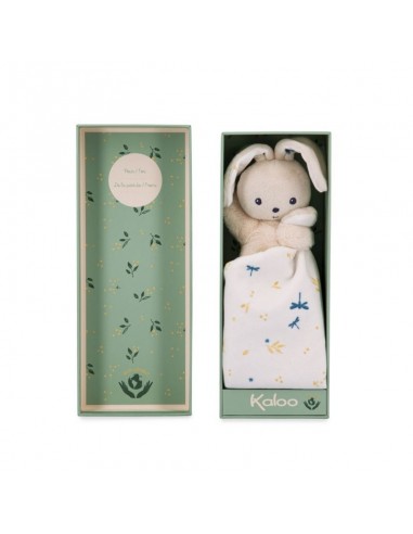carre douceur doudou lapin blanc