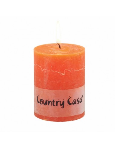 bougie cylindrique orange h9cm