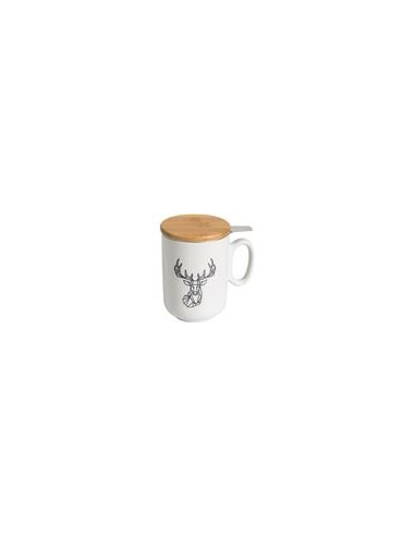 tisaniere blanche origami cerf