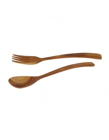 set cuillere/fourchette teck