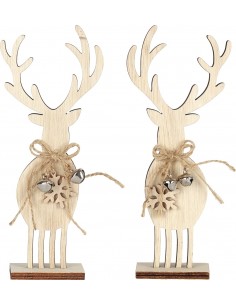 déco bois cerf