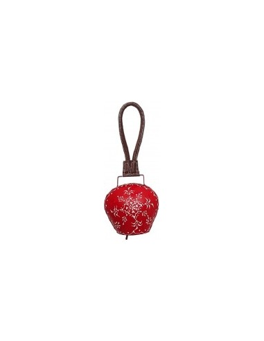 cloche cuir rouge blanc s