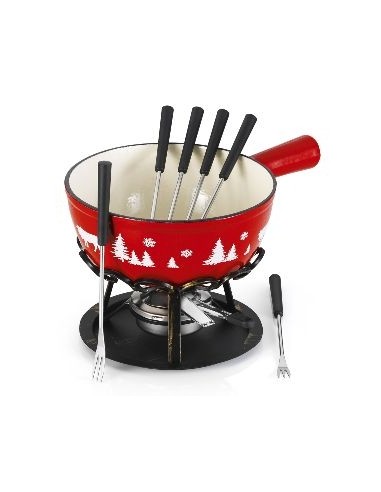 set a fondue rouge alpestre 24cm